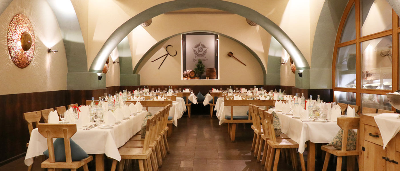 Der gem&uuml;tliche Bierkeller im &bdquo;Pschorr&ldquo; &ndash; unser Holzfasskeller.